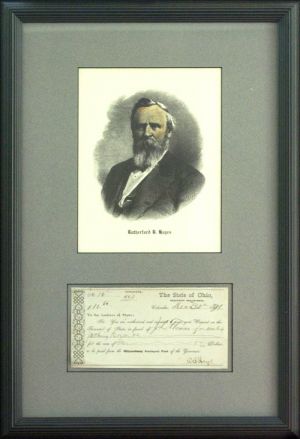 Rutherford B. Hayes Autograghed Document